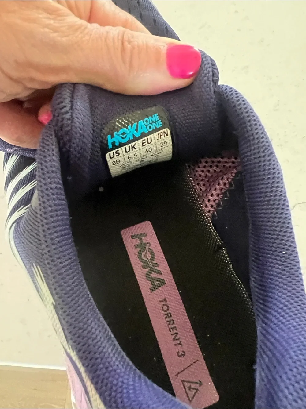 Hoka Torrent 3 Women's Running Shoes in purple and Pink. Size 8. Great shoes!